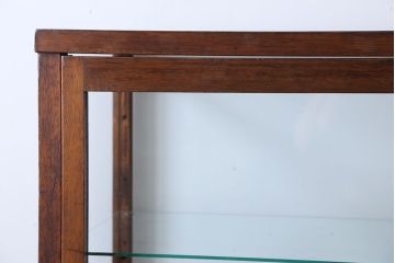 アンティーク家具　大正ロマン　ナラ材!縦型ガラスケース