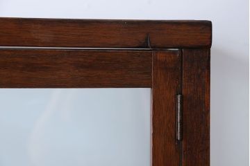 アンティーク家具　大正ロマン　ナラ材!縦型ガラスケース