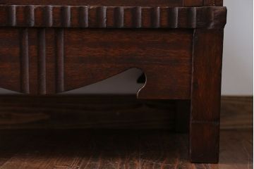 アンティーク家具　大正ロマン　ナラ材!縦型ガラスケース