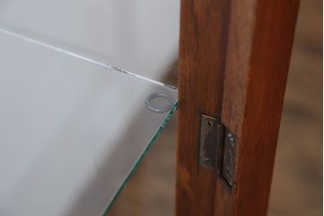 アンティーク家具　大正ロマン　ナラ材!縦型ガラスケース