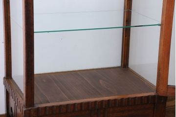 アンティーク家具　大正ロマン　ナラ材!縦型ガラスケース