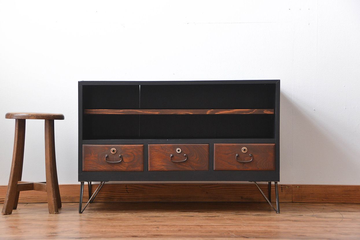 アンティーク家具　アンティーク　鉄脚付きペイントローボード