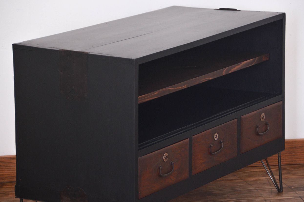 アンティーク家具　アンティーク　鉄脚付きペイントローボード