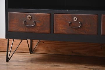 アンティーク家具　アンティーク　鉄脚付きペイントローボード