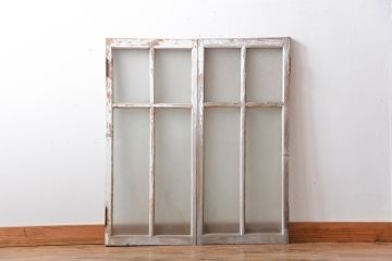 オリジナルペイント　ガラス窓2枚セット