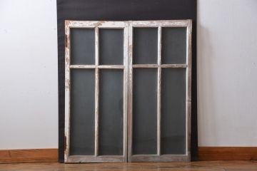 オリジナルペイント　ガラス窓2枚セット