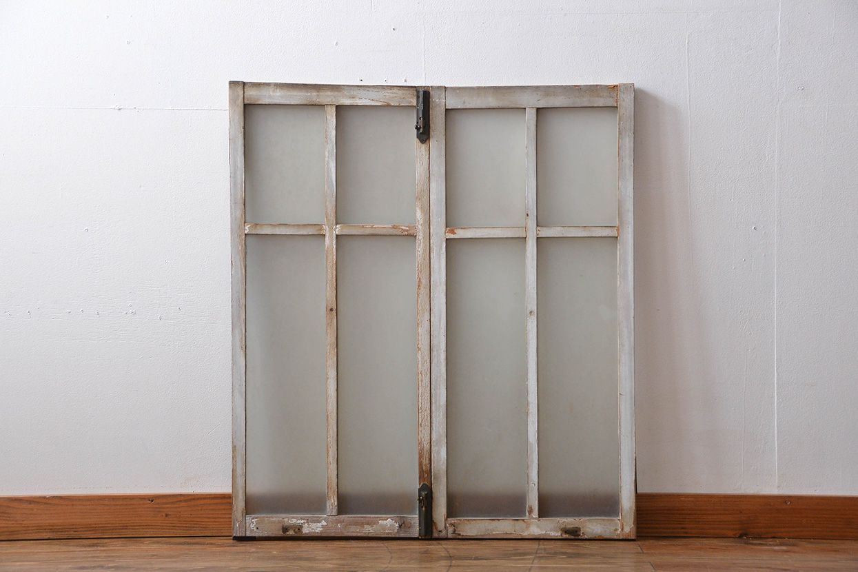 オリジナルペイント　ガラス窓2枚セット