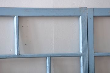 アンティークペイント　ガラス戸四枚セット(窓)