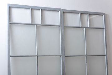 アンティークペイント　ガラス戸2枚セット