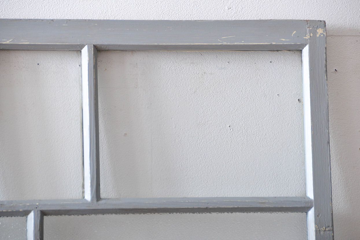 アンティークペイント　ガラス戸2枚セット