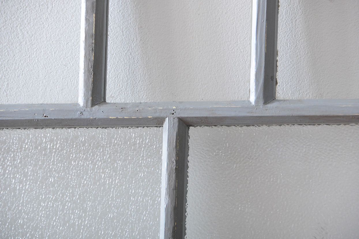 アンティークペイント　ガラス戸2枚セット