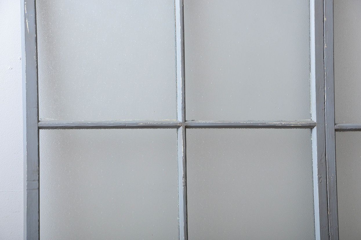 アンティークペイント　ガラス戸2枚セット