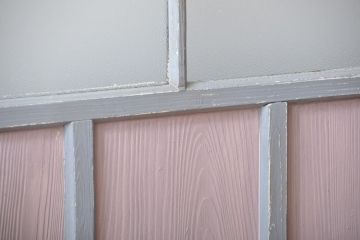 アンティークペイント　ガラス戸2枚セット