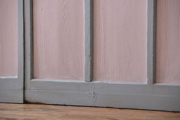 アンティークペイント　ガラス戸2枚セット