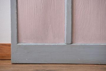 アンティークペイント　ガラス戸2枚セット