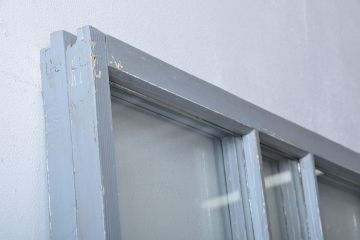 アンティークペイント　ガラス戸2枚セット