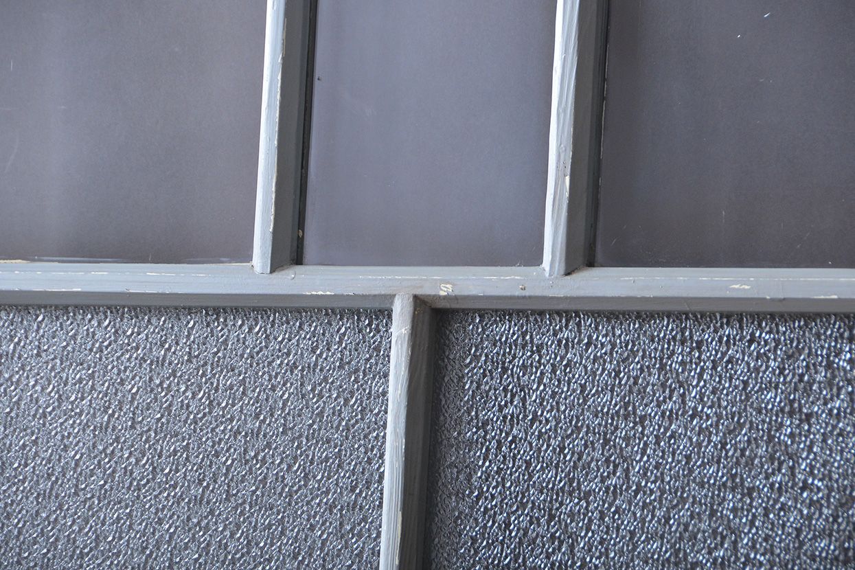 アンティークペイント　ガラス戸2枚セット