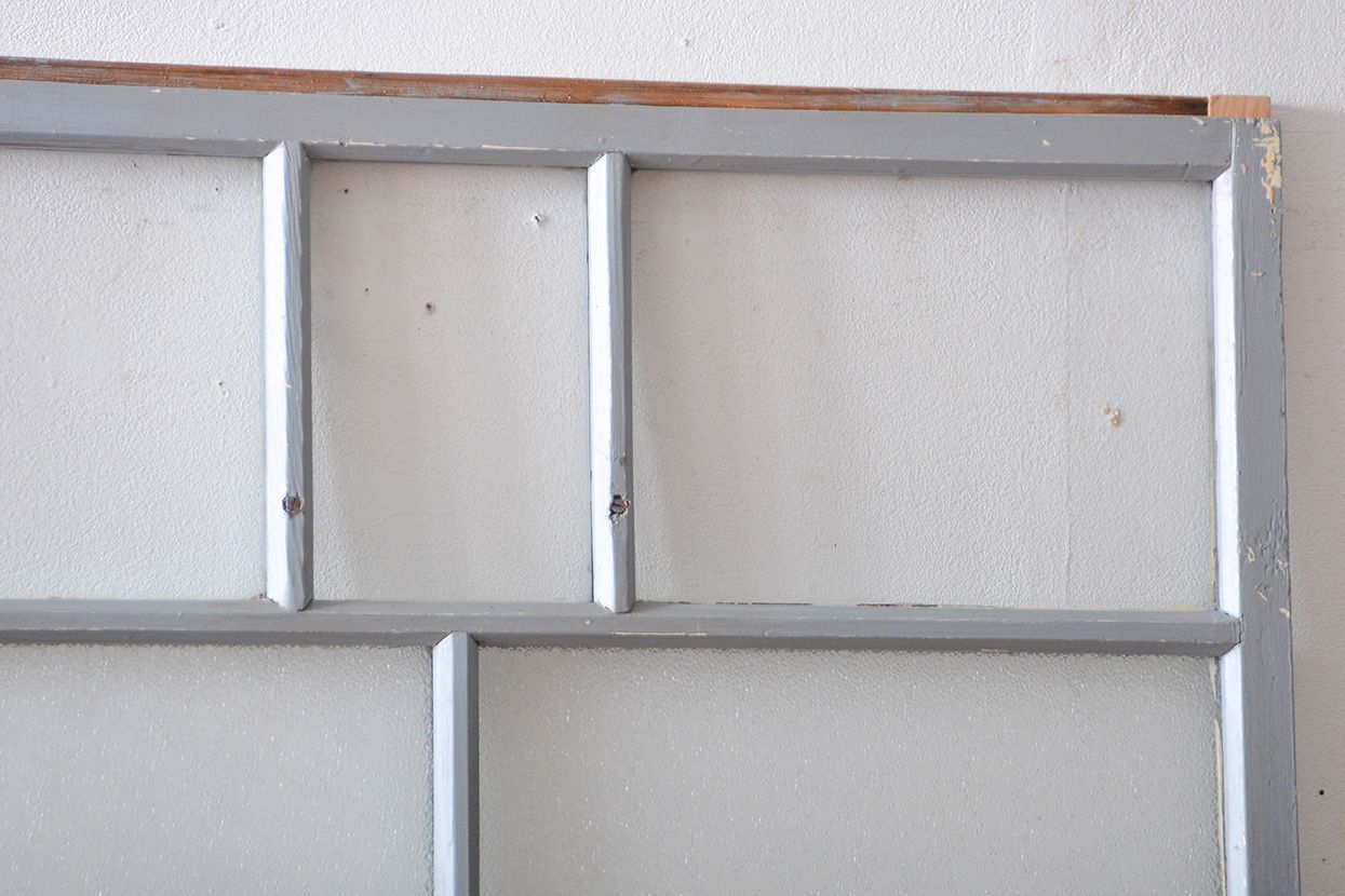 アンティークペイント　ガラス戸2枚セット