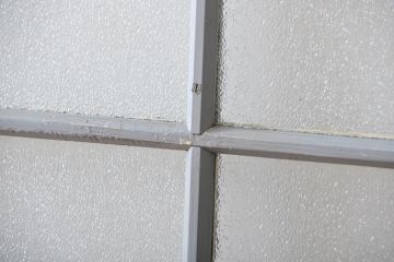 アンティークペイント　ガラス戸2枚セット