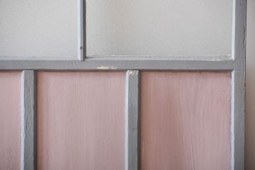 アンティークペイント　ガラス戸2枚セット