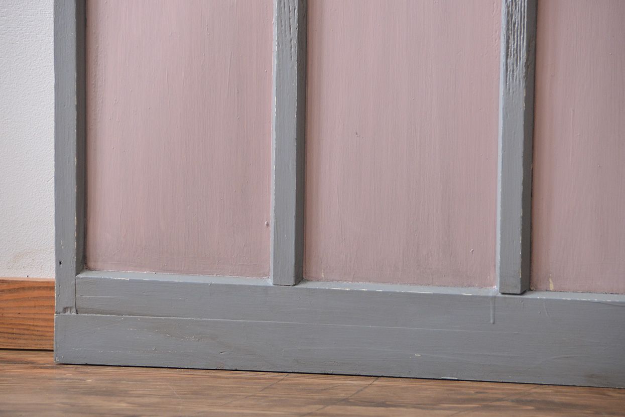 アンティークペイント　ガラス戸2枚セット