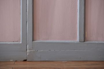 アンティークペイント　ガラス戸2枚セット