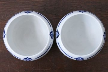 アンティーク雑貨　古い唐木煙草盆1対(火入れ、竹筒)(2)