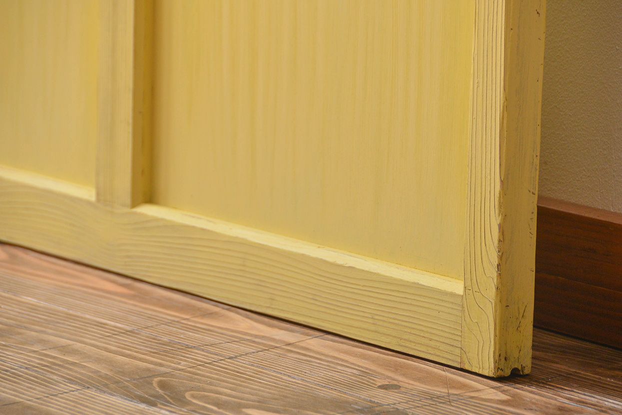 アンティークペイント　ガラス戸