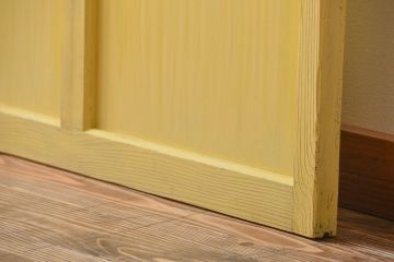 アンティークペイント　ガラス戸