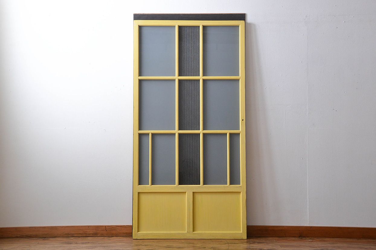 アンティークペイント　ガラス戸