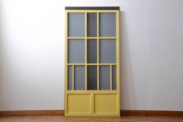 アンティークペイント　ガラス戸