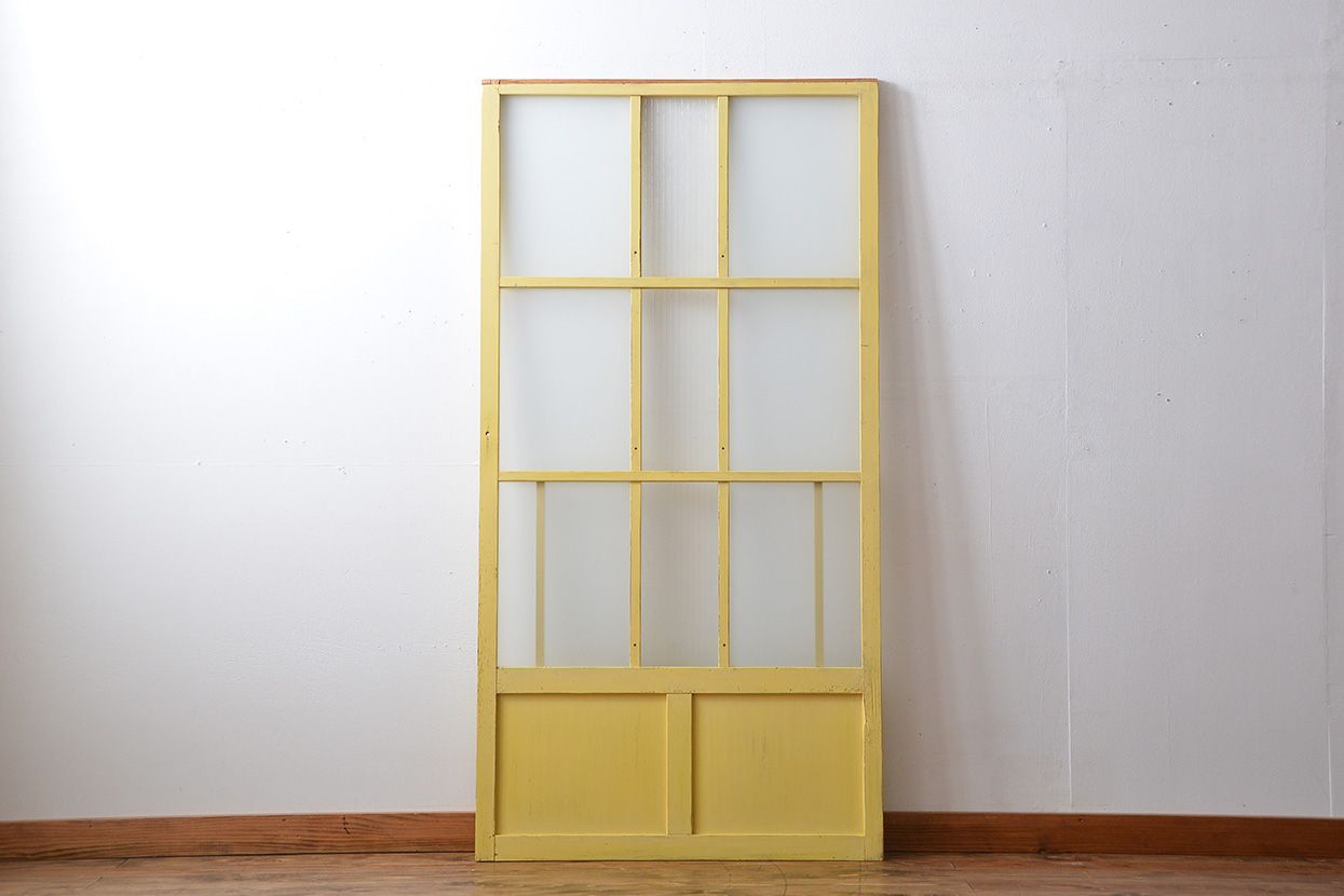 アンティークペイント　ガラス戸