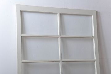 アンティーク建具　ペイント　大きなガラス戸1枚　(R-015631)