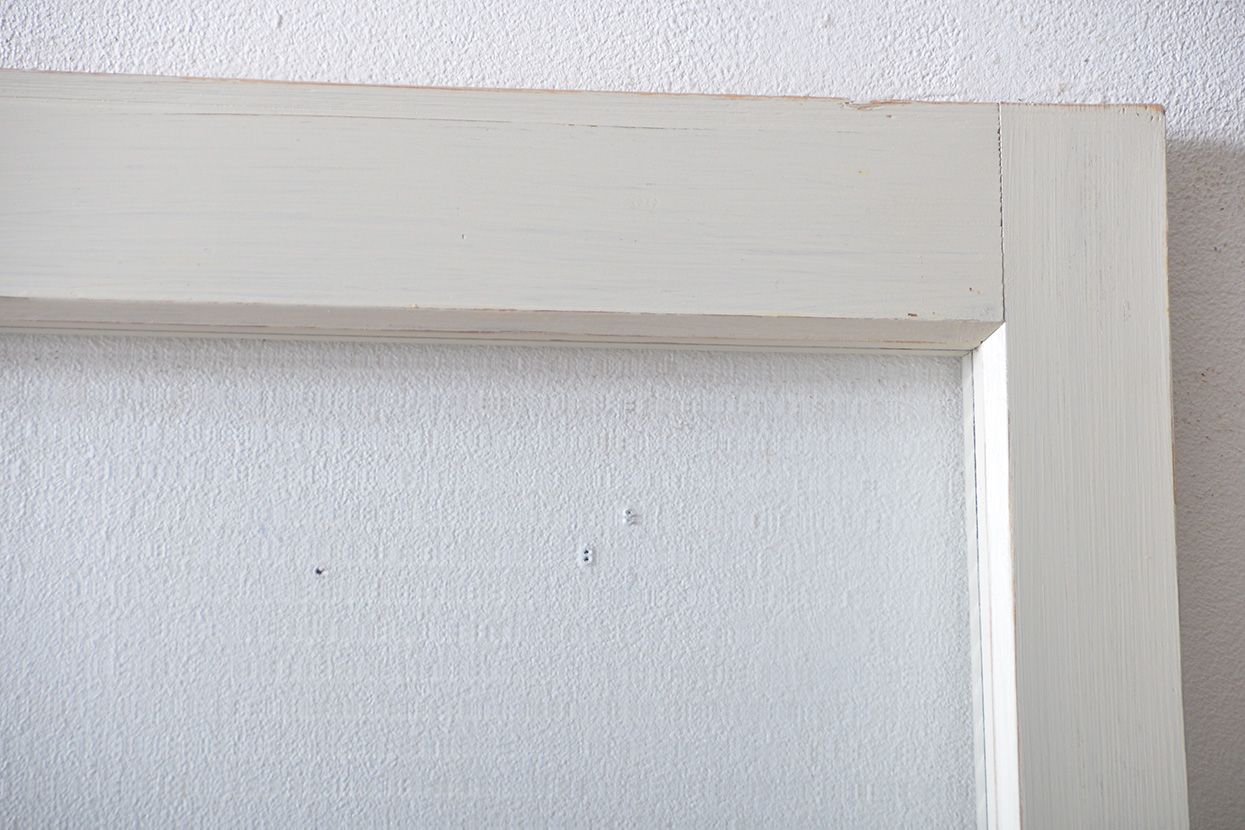 アンティーク建具　ペイント　大きなガラス戸1枚　(R-015631)