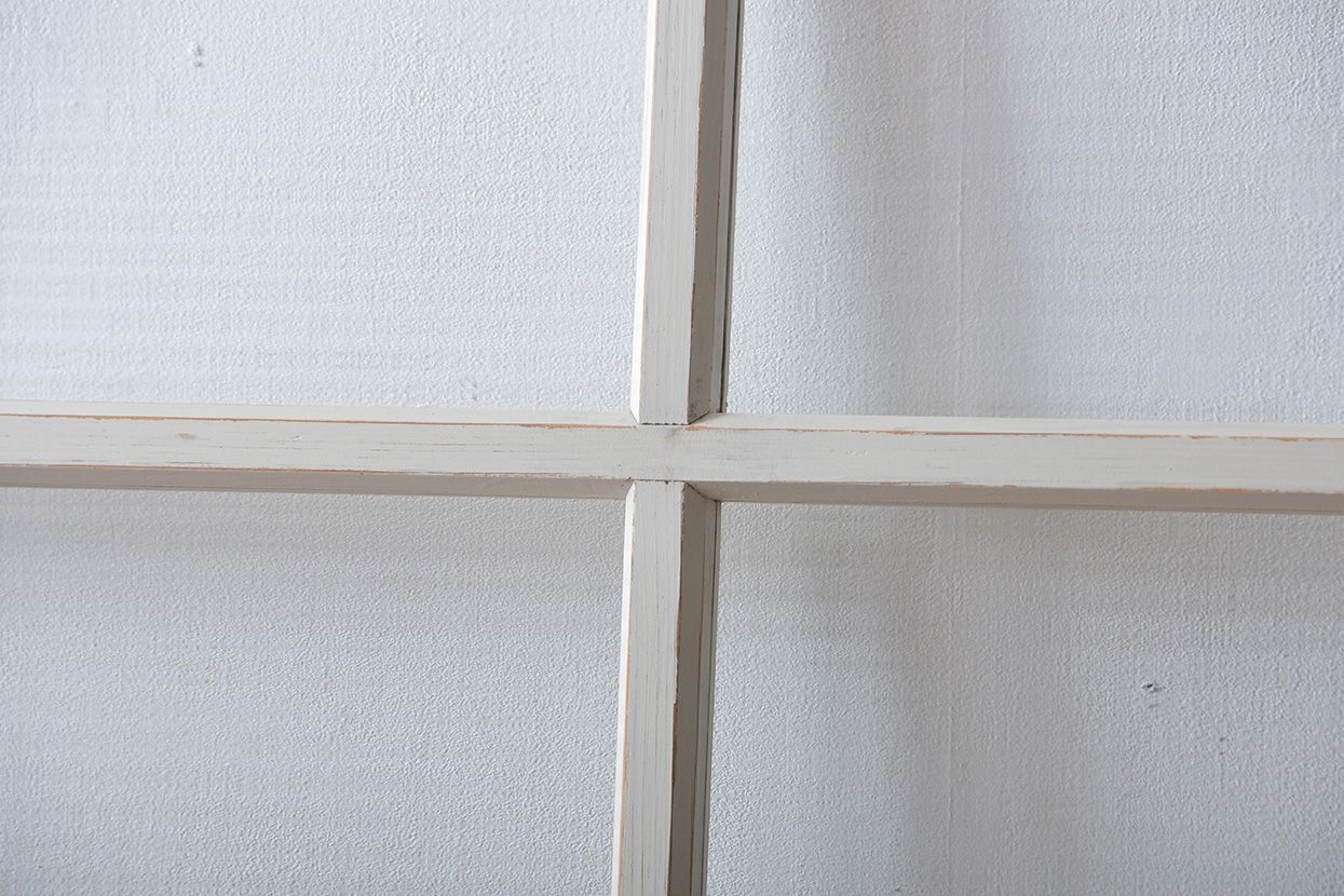 アンティーク建具　ペイント　大きなガラス戸1枚　(R-015631)