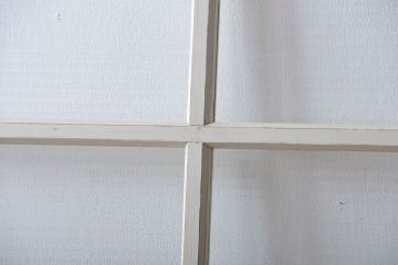 アンティーク建具　ペイント　大きなガラス戸1枚　(R-015631)