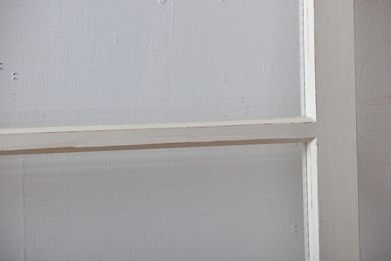 アンティーク建具　ペイント　大きなガラス戸1枚　(R-015631)