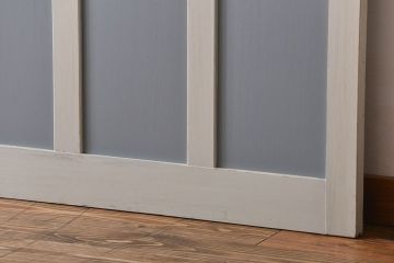 アンティーク建具　ペイント　大きなガラス戸1枚　(R-015631)