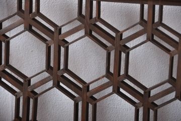 古民具・骨董　組子欄間2枚セット