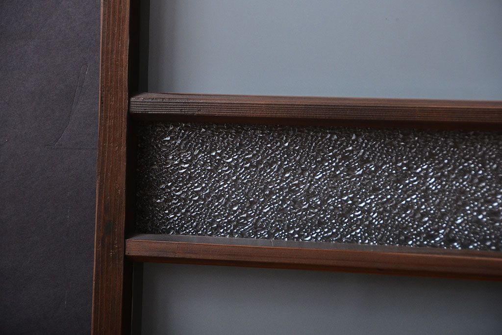 昭和レトロ　ガラス戸2枚(窓)