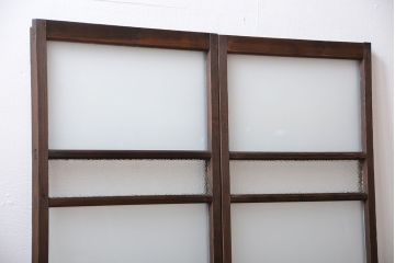 昭和レトロ　ガラス戸2枚(窓)