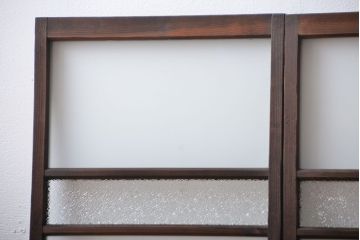 昭和レトロ　ガラス戸2枚(窓)
