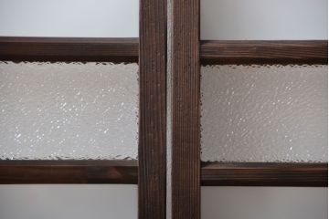 昭和レトロ　ガラス戸2枚(窓)