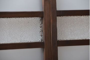 昭和レトロ　ガラス戸2枚(窓)