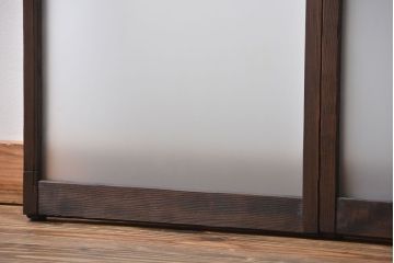昭和レトロ　ガラス戸2枚(窓)