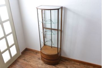 アンティーク家具　アンティーク　カーブガラスショーケース