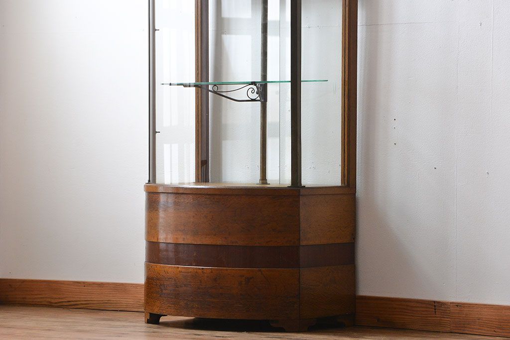 アンティーク家具　アンティーク　カーブガラスショーケース