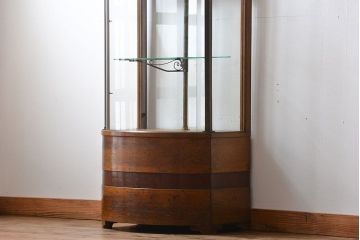 アンティーク家具　アンティーク　カーブガラスショーケース