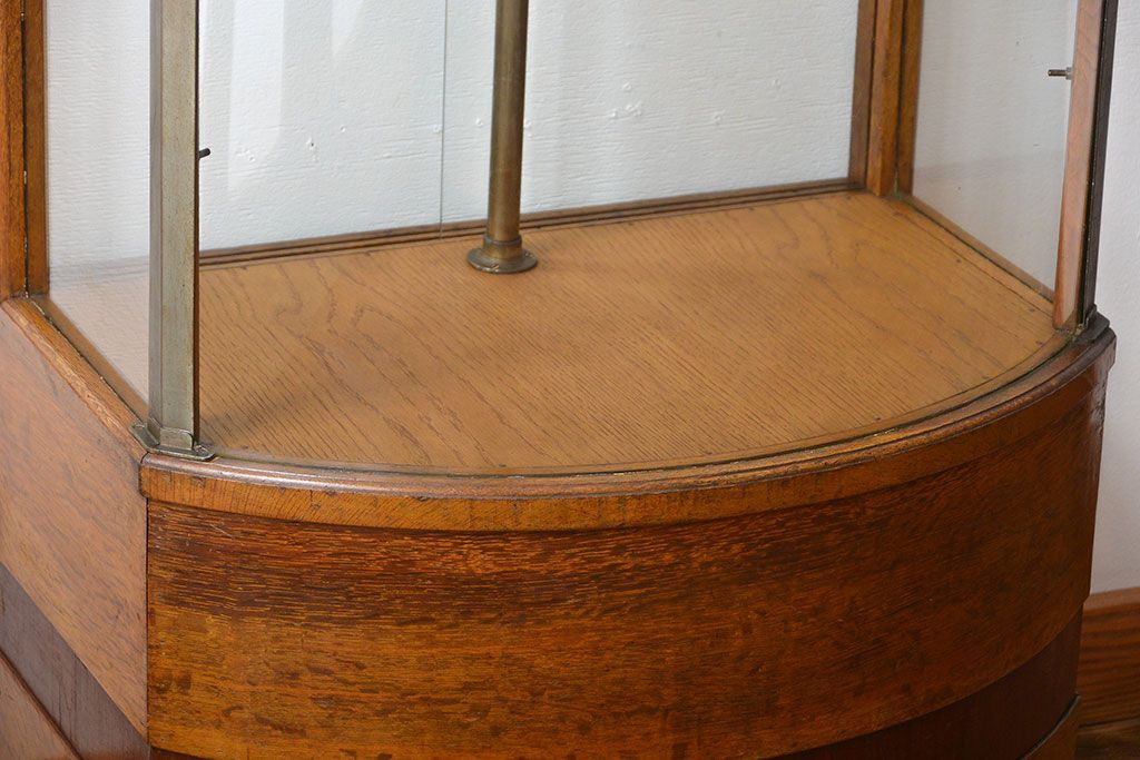 アンティーク家具　アンティーク　カーブガラスショーケース