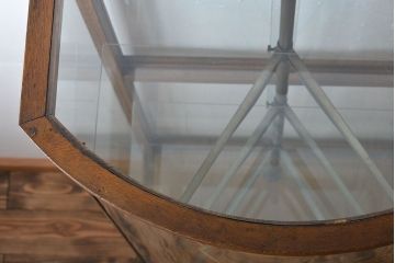 アンティーク家具　アンティーク　カーブガラスショーケース